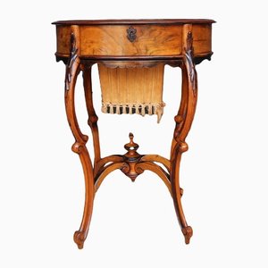 Mesa de costura Wiener barroca, década de 1860