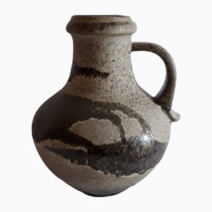 Krugvase alemán vintage de cerámica beige de Scheurich, años 70