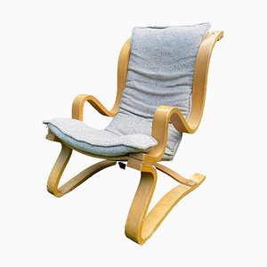 Skandinavischer Sessel aus laminiertem Buchenholz im Stil von Alvar Aalto, 1960er