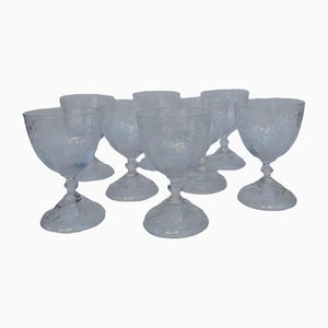 Art Nouveau Crystal Glasses from Baccarat, Set of 8