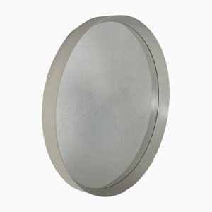 Specchio rotondo Mid-Century bianco, anni '60