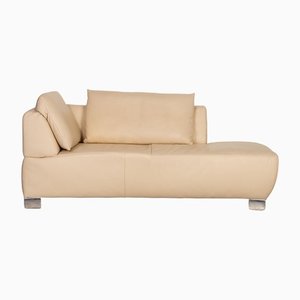 Cream Leather Volare Lounger with Function from Koinor