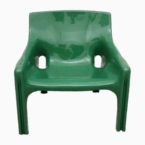 Italian Space Age Gaudi Armchair in Green by Vico Magistretti for Artemide, 1970s