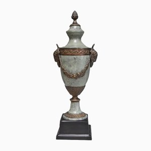 Antique Art Nouveau Porcelain Bronze Flower Vase