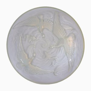 Vintage Swan and Fish Glass Bowl