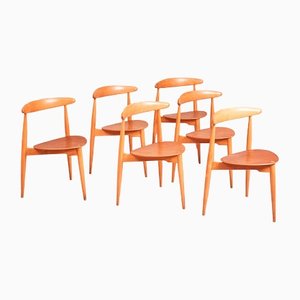 Heart Stacking Dining Chairs Model Fh4103 by Hans Wegner for Fritz Hansen