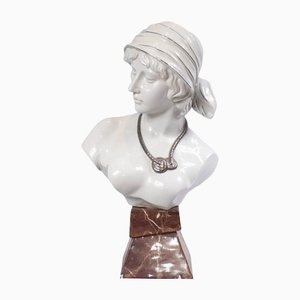 Busto de doncella francés de porcelana