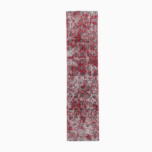 Tapis de Couloir Floral Rouge