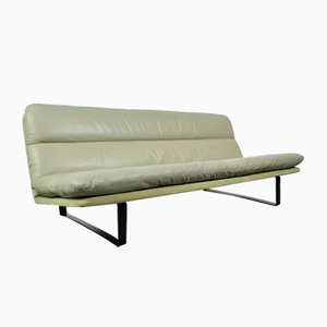 Dutch Leather 3-Seater C683 Sofa by Kho Liang Ie for Artifort, 1960s