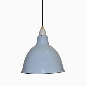 Lampada in metallo smaltato grigio