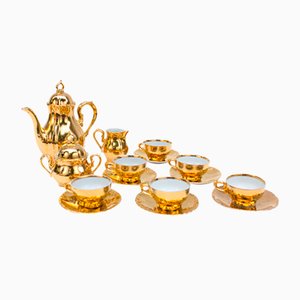 Goldenes Teeservice für 6 Personen, 15er Set