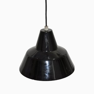 Black Enameled Metal Lamp