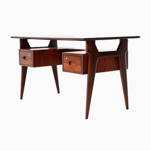Boomerang Desk in Rosewood from Mobili Barovero Torino, Italy, 1960s