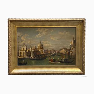 After Canaletto, Venice, Italian Landscape Painting, 2009, Oil on Canvas, Framed