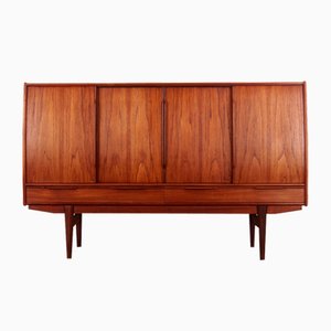 Credenza alta in teak, Danimarca, anni '60