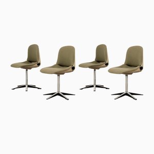 Space Age 232 Office Chairs by Wilhelm Ritz for Wilkhahn, 1970s, Set of 4