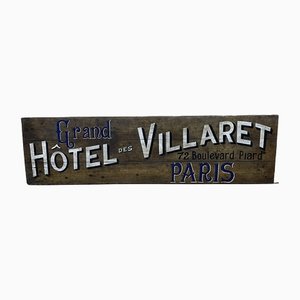Panel Grand Hotel des Villaret Paris de roble, principios del siglo XX