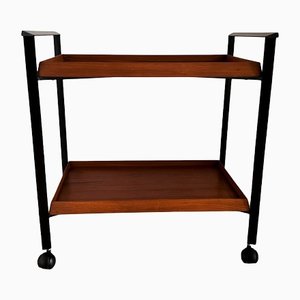 Mid-Century Italian Serving Bar Cart or Trolley with Teak Trays, 1960s