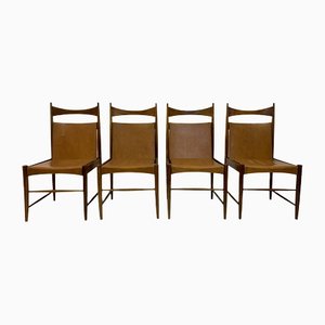 Leather Dining Chairs by Sergio Rodrigues, Set of 4
