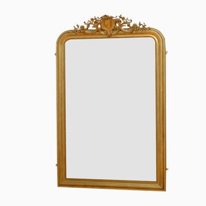 Französischer Spiegel mit vergoldetem Rahmen, 19. Jh