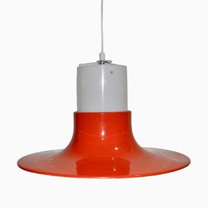 Schwedische Lampe in Orange & Weiß von Aneta Vaxjo