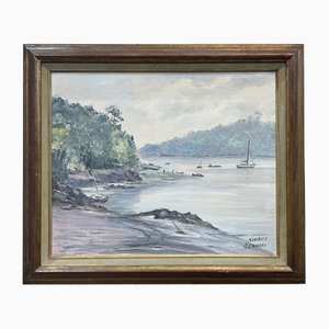 Maurice Bernard, Le Trieux au moulin à mer, Oil on Canvas, Framed