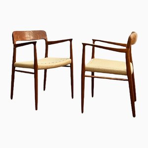 Mid-Century Danish Chairs Model 56 by Niels O. Møller for J. L. Mollers Møbelfabrik, 1950s, Set of 2
