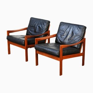 Lounge Chairs by Illum Walkelsø for Niels Eilersen, 1960s, Set of 2