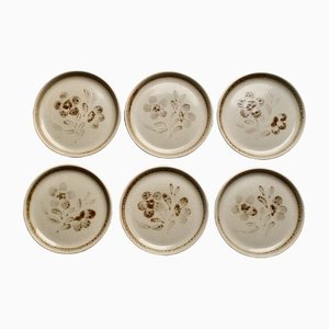 Bohemian Dinner Plates from Sarreguemines, Set of 6