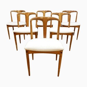 Sillas de comedor modelo Juliane vintage de teca de Johannes Andersen. Juego de 6