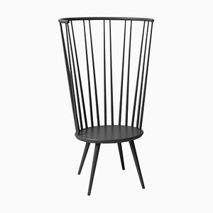 Schwarzer Birkenholz Stuhl von Storängen Design