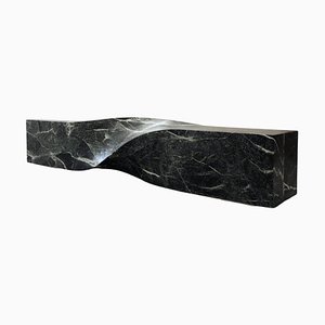 Medium Marble Soul Sculpture Bench by Veronica Mar