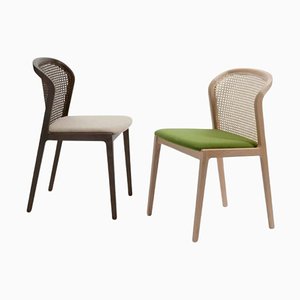 Canaletto Beige & Beech Wood Green Vienna Chair by Colé Italia, Set of 2