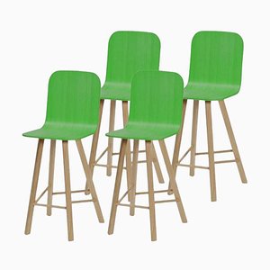 Green Tapparelle High Back Tria Stools by Colé Italia, Set of 4