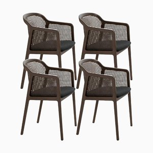 Anthracite Canaletto Vienna Little Armchair by Colé Italia, Set of 4