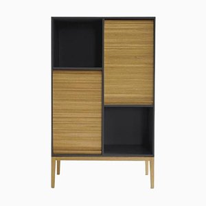Large Black Turn Up Cabinet by Colé Italia