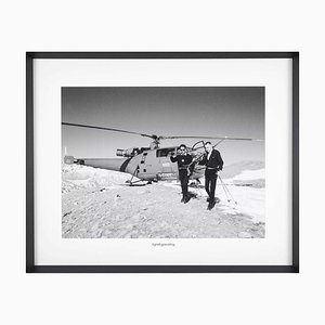 Print Agnelli Goes Skiing, Black & White Photograph, Framed
