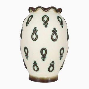Vase von Ernest d'Hossche für Boch Frères Keramis