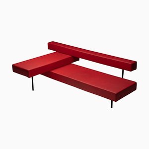 Postmodern Belgian Red Architectural Sofa, 2000s