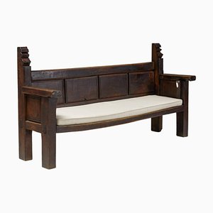 19th Century Rustic Wooden Bench