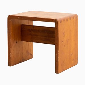 Pine Wood Stool by Charlotte Perriand for Les Arcs, 1950s