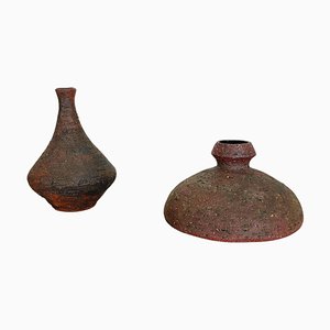 Studio Pottery Sculptural Objects Gerhard Liebenthron, Allemagne, 1970s, Set de 2