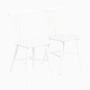 Vintage White Kandya Dining Chairs, Set of 2