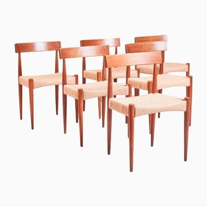 Chaises de Salle à Manger par Arne Hovmand Olsen pour Mogens Kold, Danemark, 1960s, Set de 6