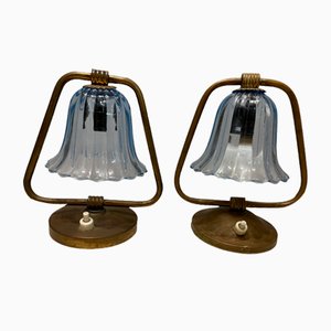 Vintage Italian Barovier Table Lamps Set of 2
