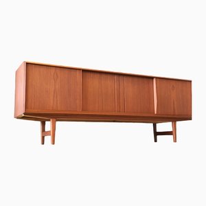 Danish Teak Sideboard with Sliding Doors by E. W. Bach for Sejling Skabe