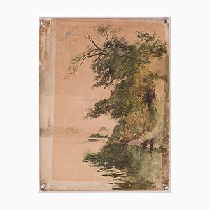 Peter De Wint, Trees and Water, 18th-Century, Watercolor on Paper