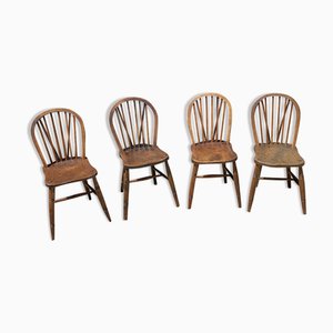 Windsor Sack Back Chairs, Set of 4