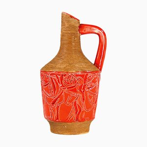 Italienische Sgraffito Vase von Fratelli Fanciullacci, 1970er