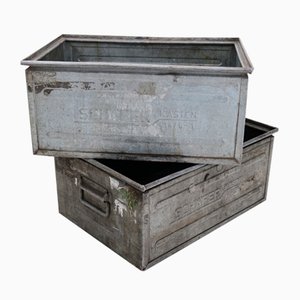 Industrielle Vintage Stapelboxen von Schaefer Boxes, 2er Set